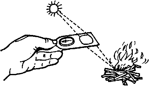 Using a lens to focus the suns rays into a hot spot